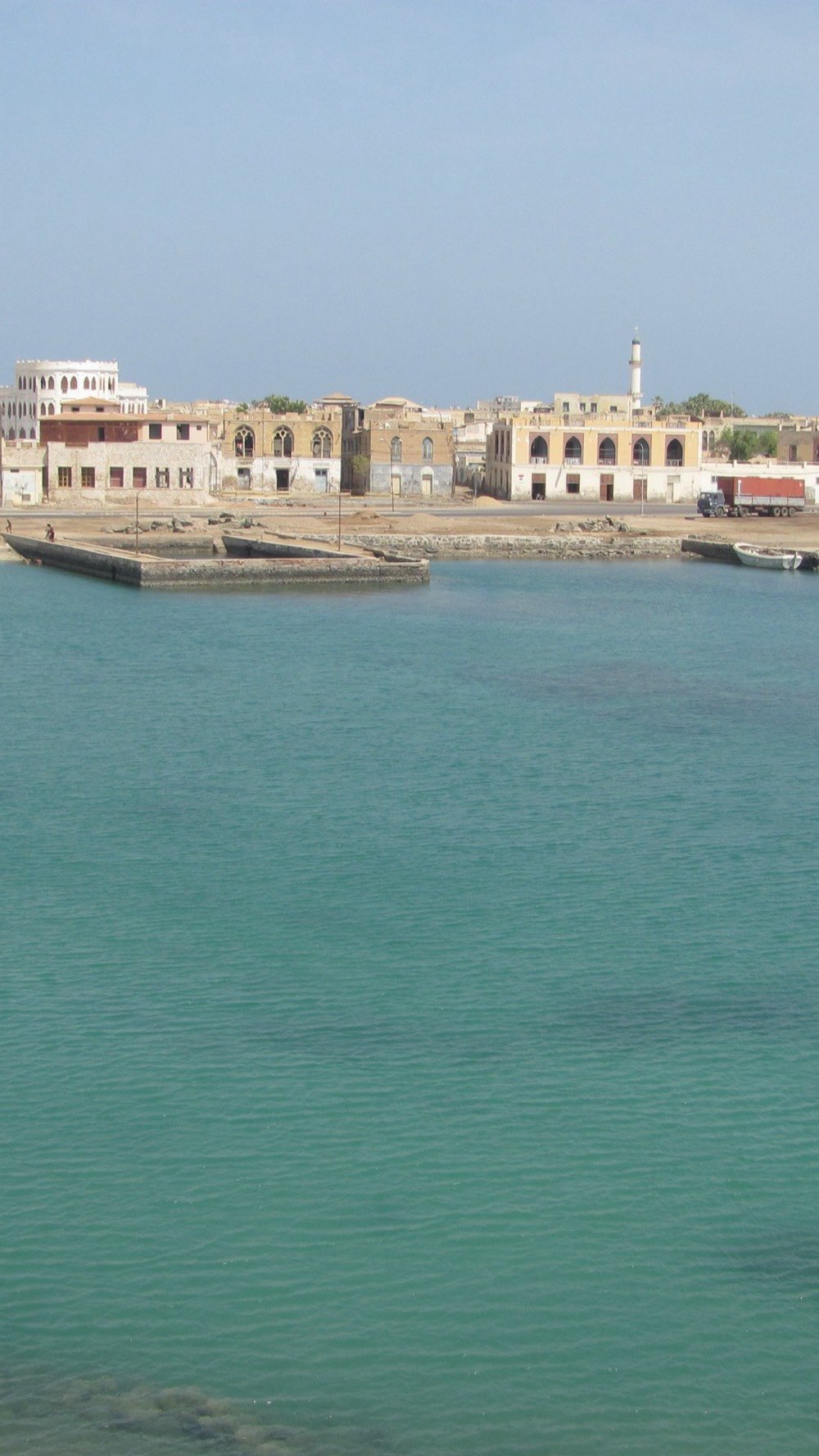 The turquoise harbour of Massawa on the Red Sea, Eritrea
